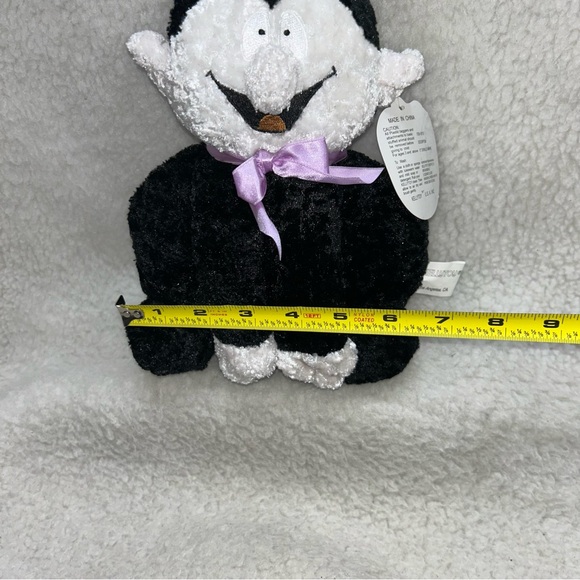 Kellytoy vampire plush Chenille black & white 9" vintage halloween - Picture 10 of 12